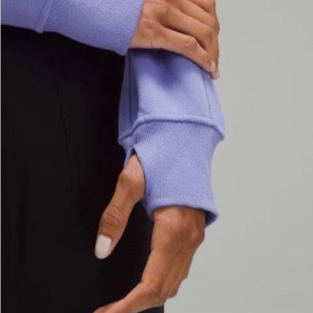 Lululemon Scuba Oversized Funnel Neck Cropped Half-Zip Pullover Dark Lavender - Picture 4 of 9